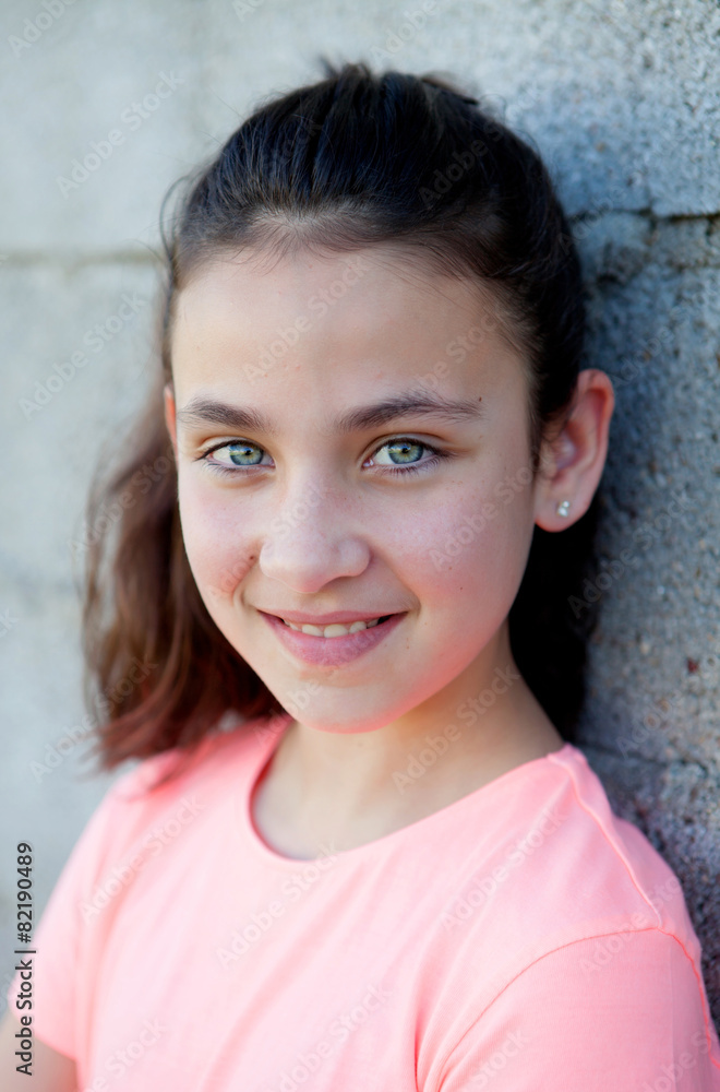 Portrait of a beautiful preteen girl with blue eyes Portrait of a beautiful preteen girl with blue eyes
