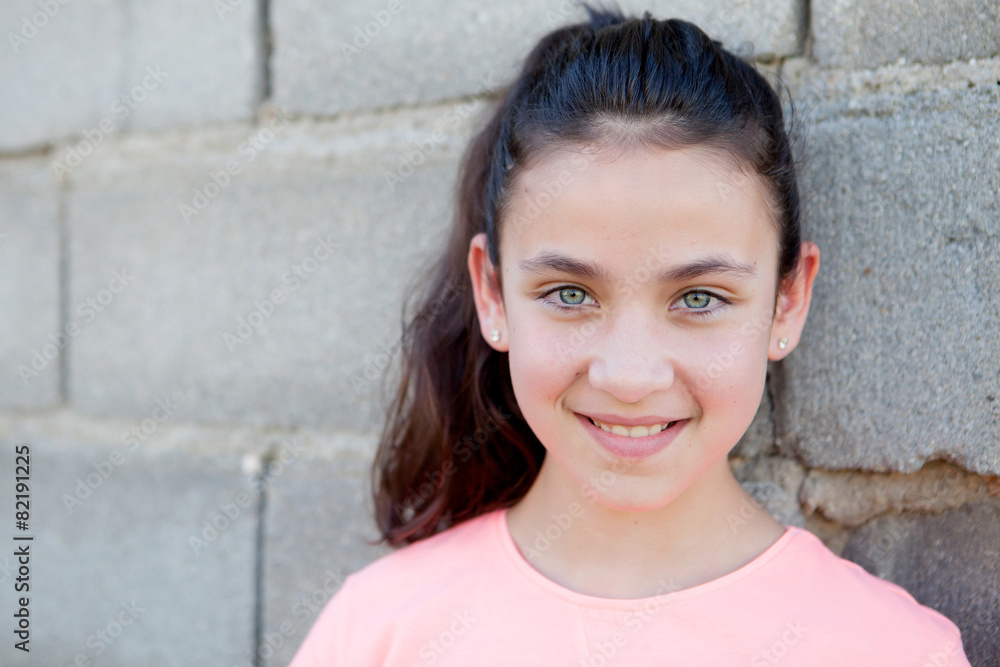 Beautiful preteen girl with blue eyes Beautiful preteen girl with blue eyes