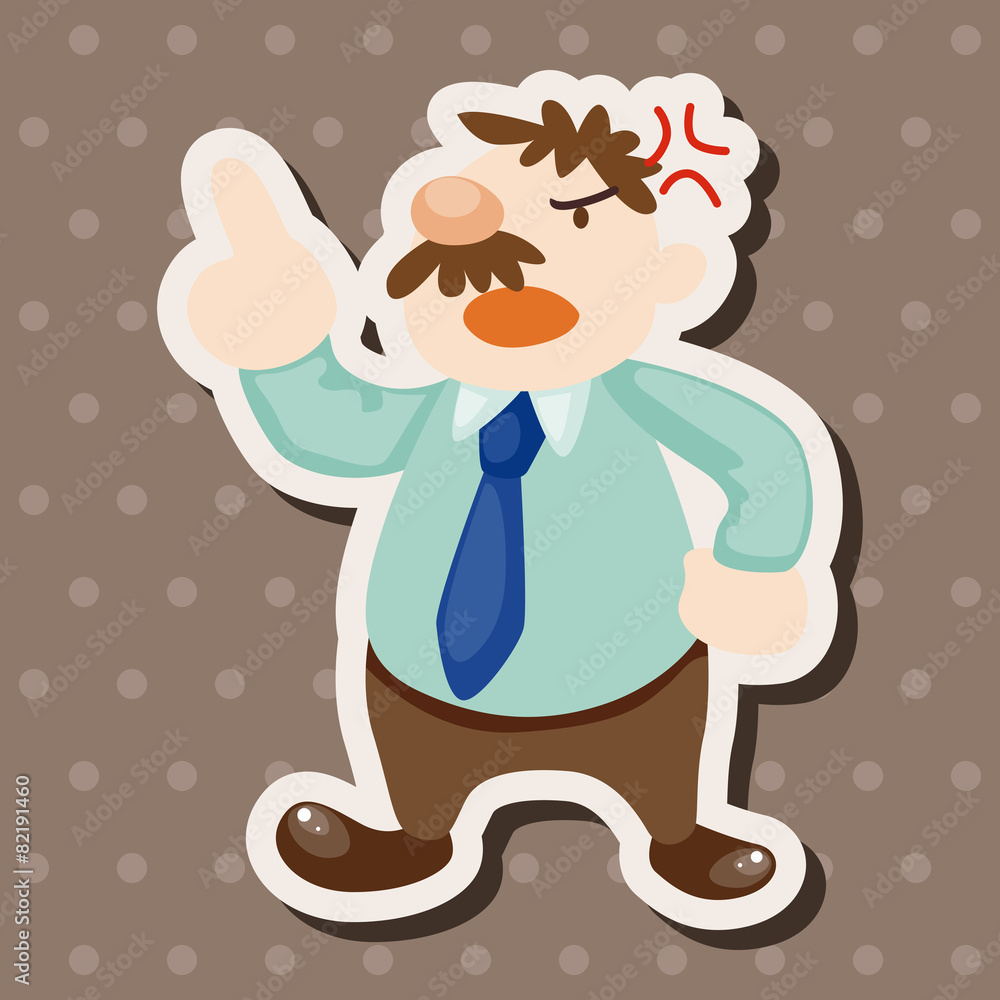 Office workers angry theme elements Office workers angry theme elements