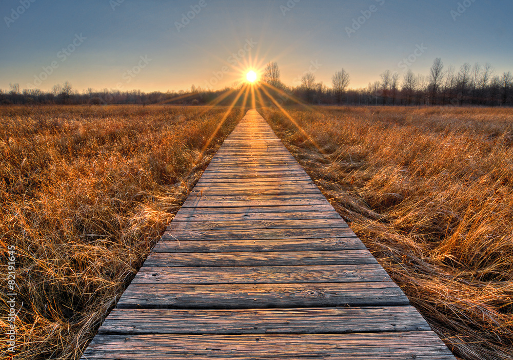 Prairie Boardwalk Sunset