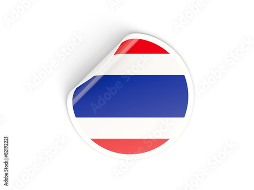 Round sticker with flag of thailand Free Download Round sticker with flag of thailand - GFXLoad