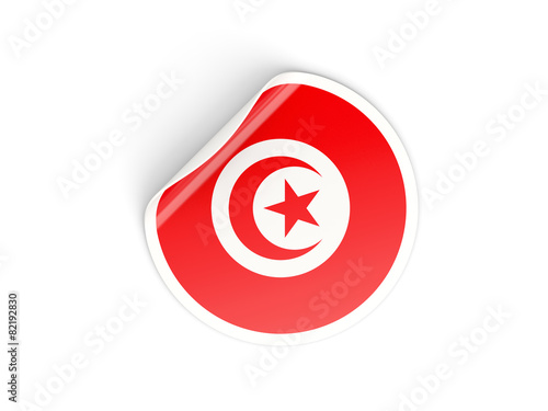 Round sticker with flag of tunisia Free Download Round sticker with flag of tunisia - GFXLoad