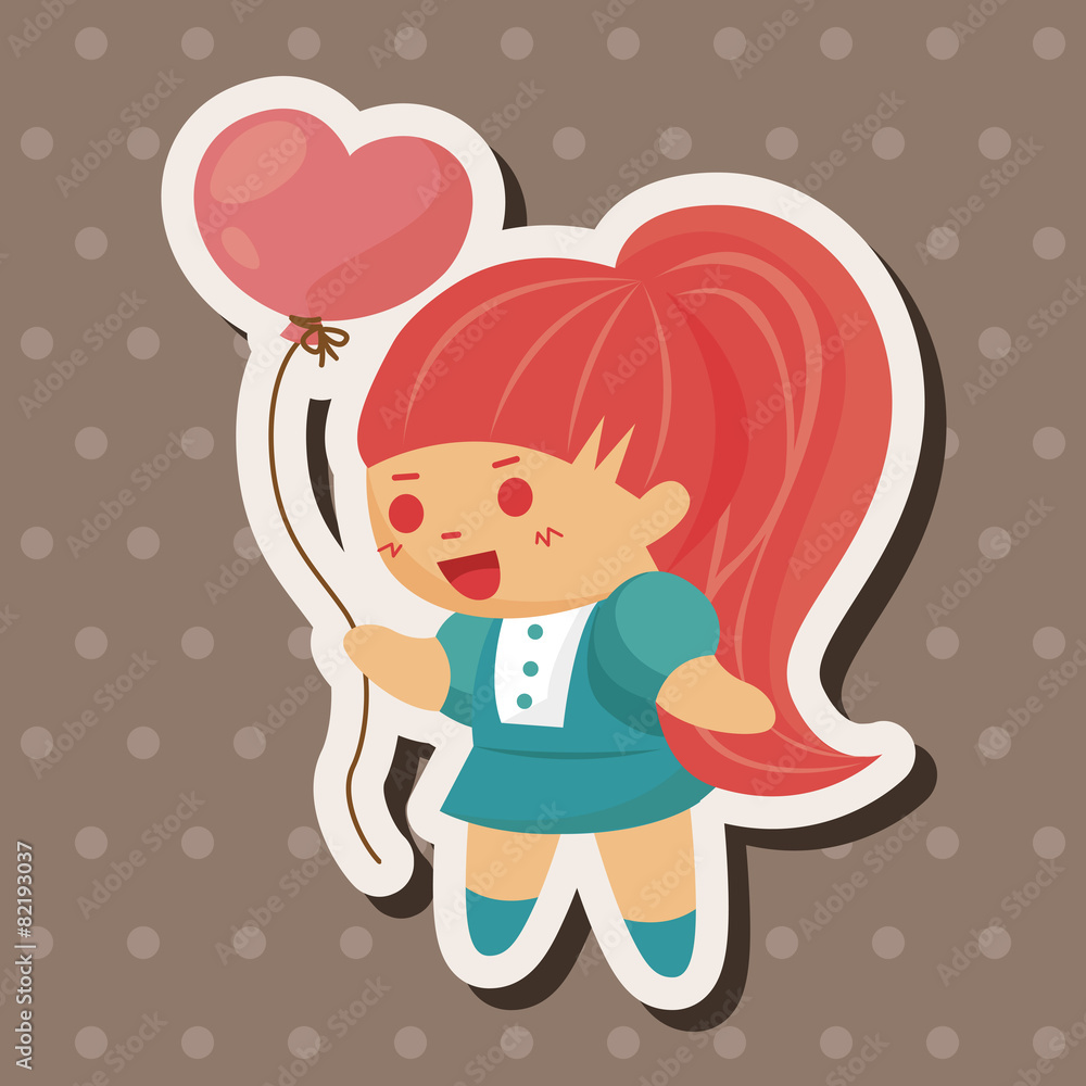 little kid with heart theme elements little kid with heart theme elements