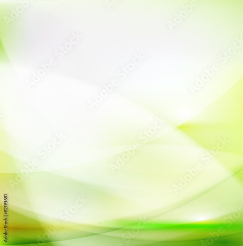 Abstract smooth green flow background, Vector illustration