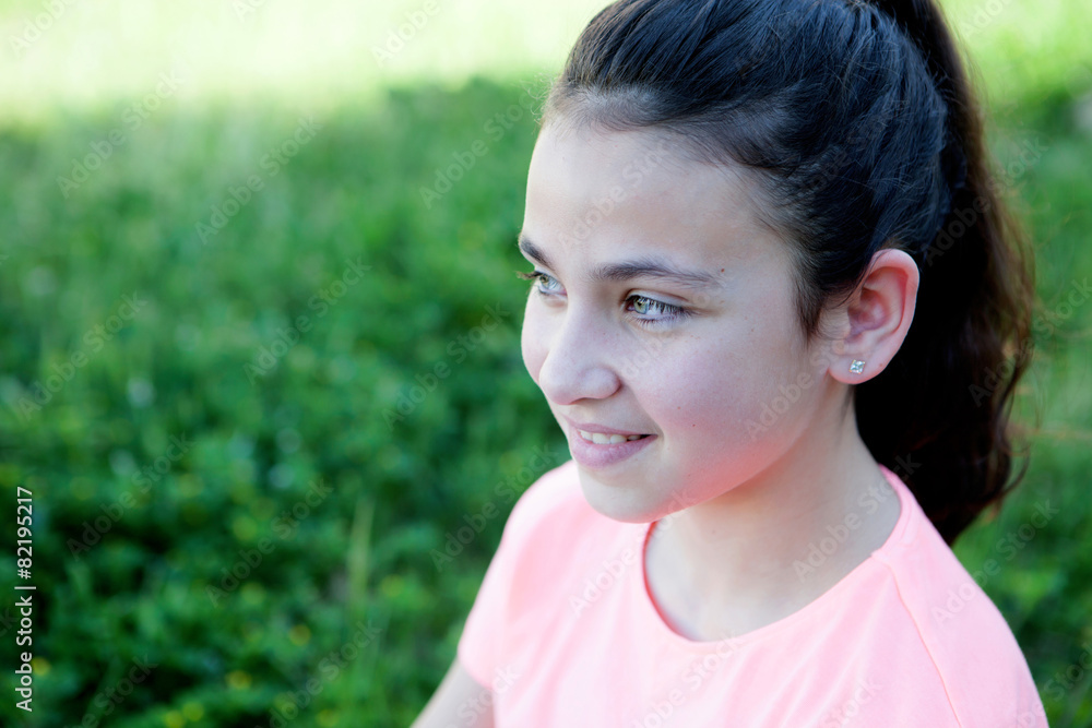 Little girl with blue eyes outside Little girl with blue eyes outside