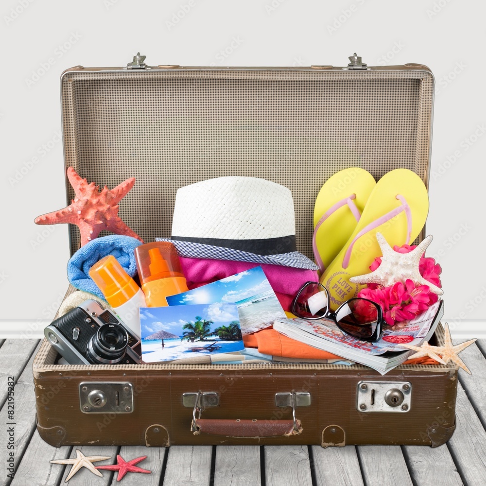 Suitcase With Summer Clothes