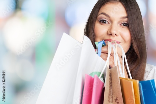 Summer. Shopping and tourism concept - woman with shopping bags