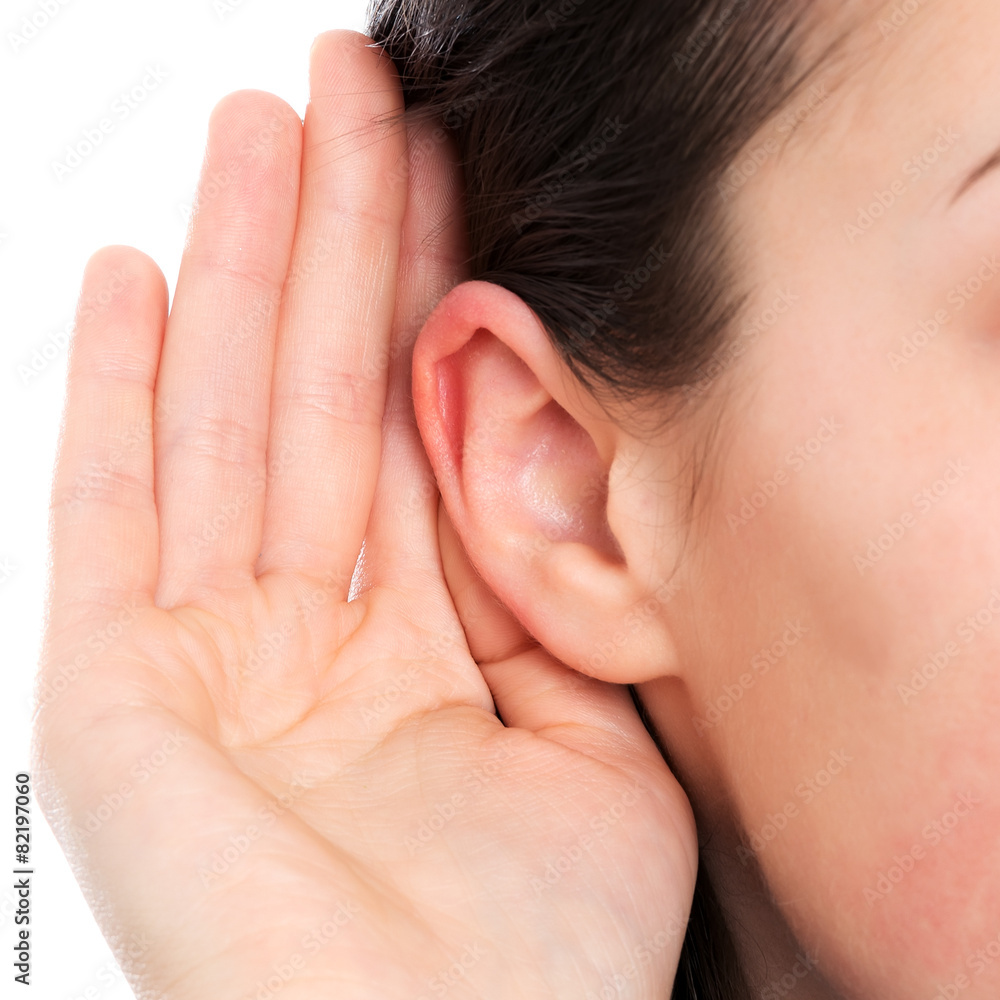 Deaf woman ear
