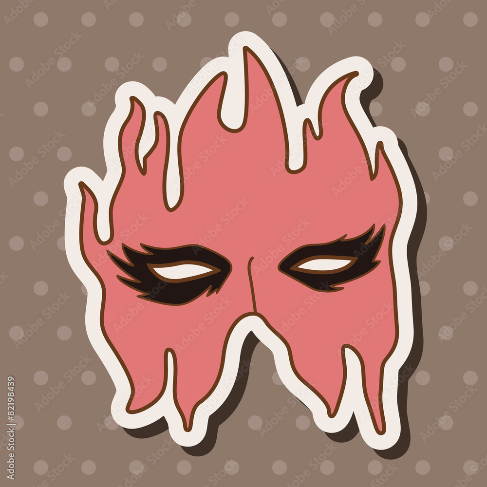Obraz premium party mask theme elements
