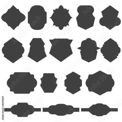 Set of frames for emblems, labels