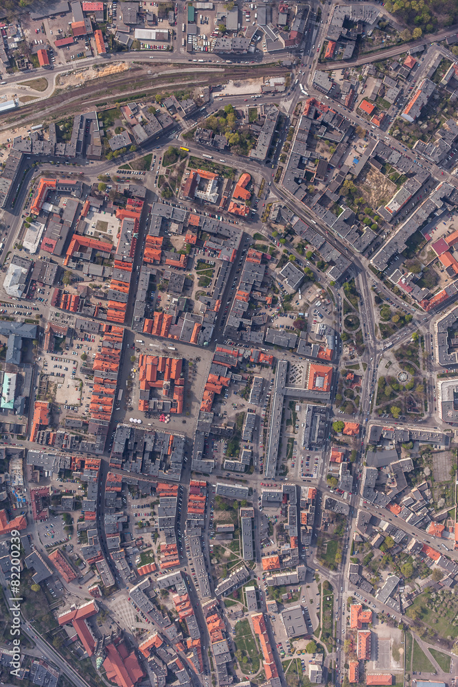 Aerial view of Swidnica city
