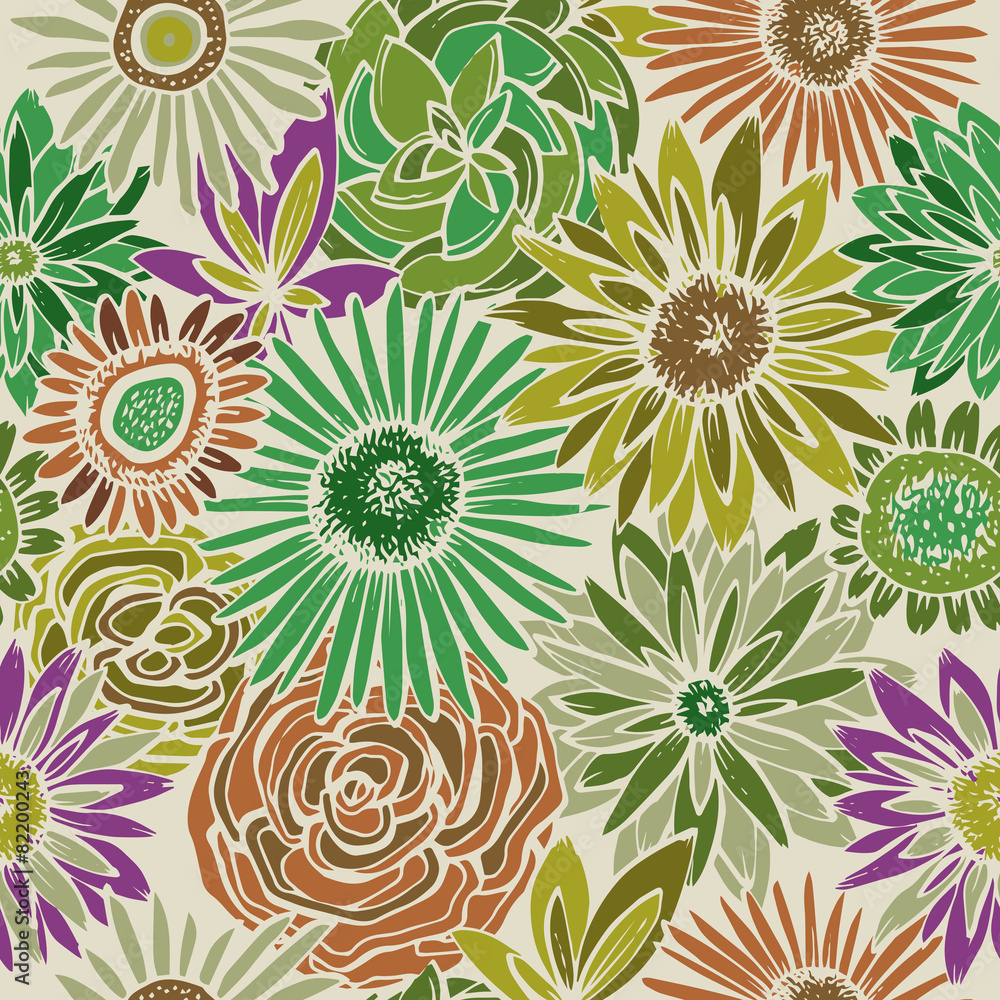 Floral seamless pattern. Floral seamless pattern.