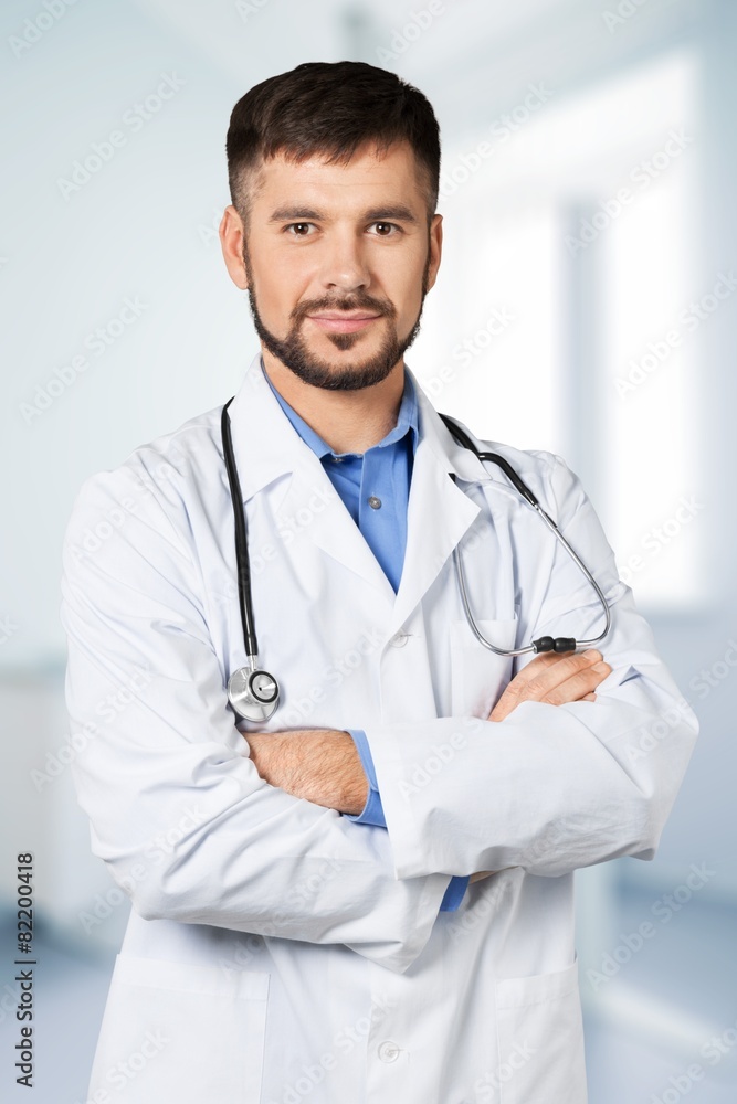 Doctor. Portrait of a smiling handsome doctor Doctor. Portrait of a smiling handsome doctor