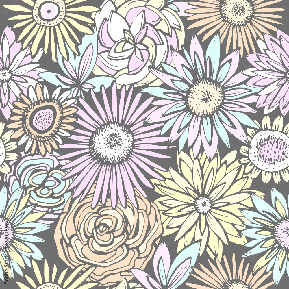 Floral seamless pattern. Floral seamless pattern.
