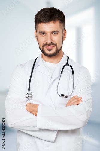 Doctor. Portrait of friendly male doctor smiling © BillionPhotos.com