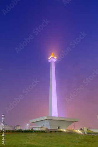 National Monument at Jakarta Indonesia during sunrise