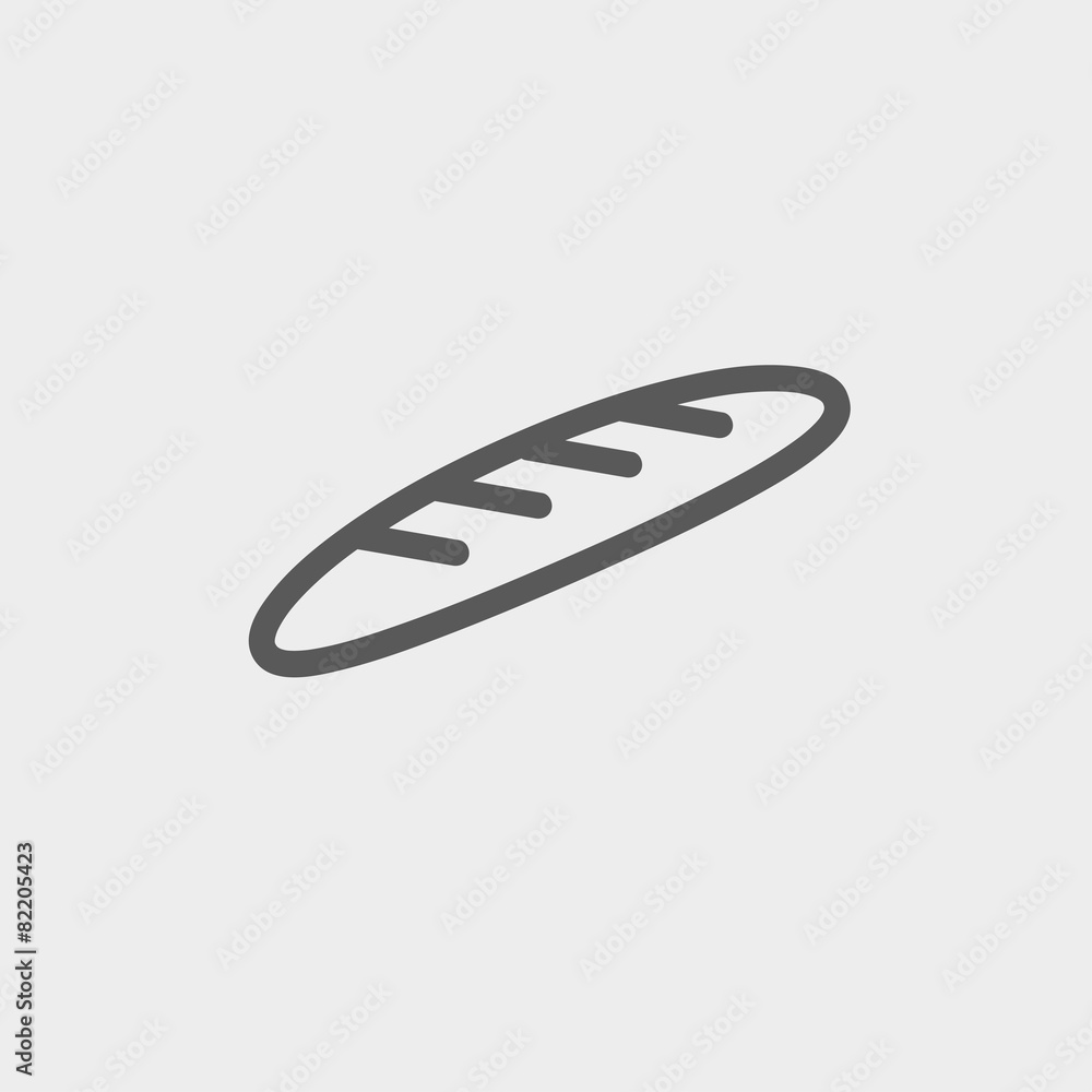 Bread thin line icon