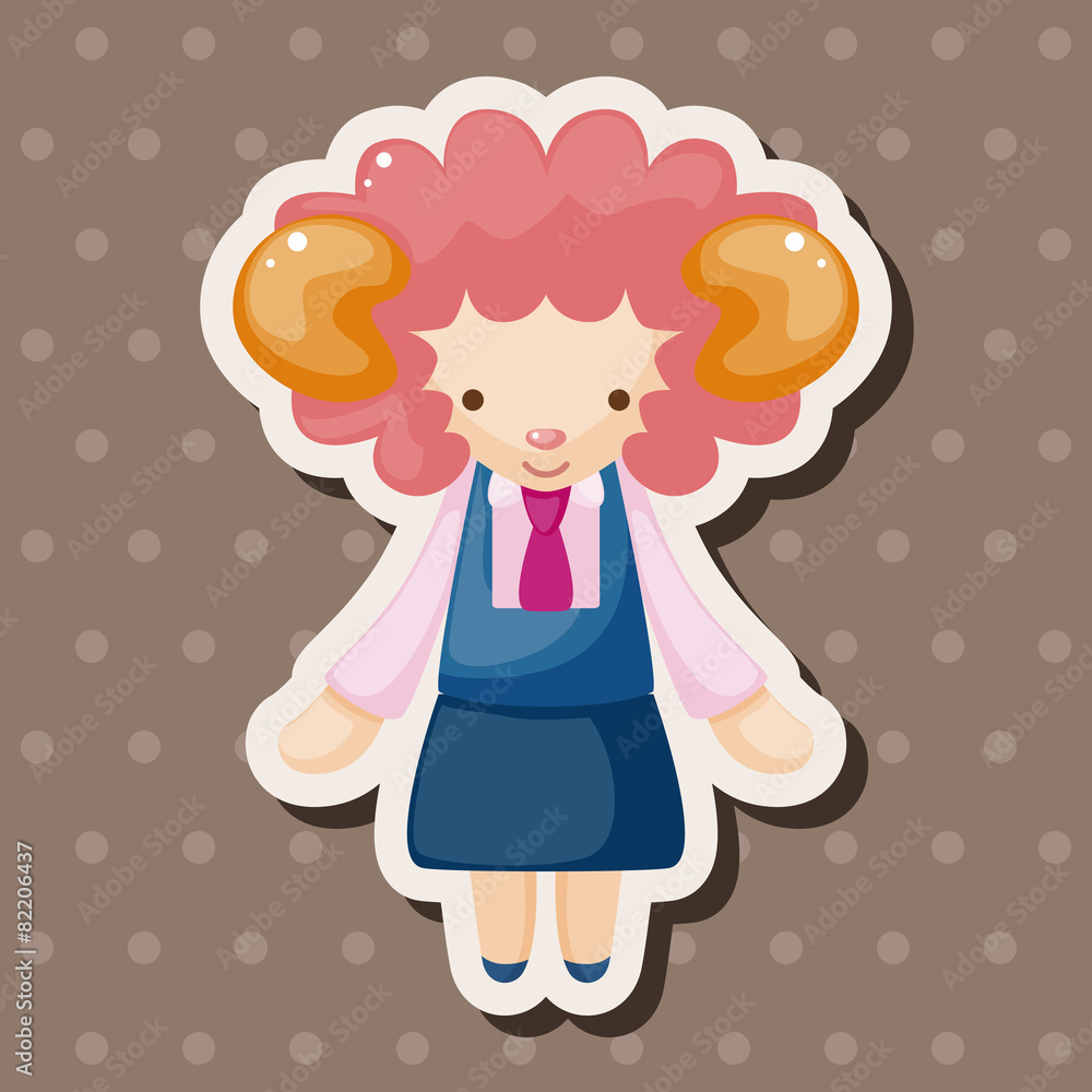 animal sheep waiter cartoon theme elements animal sheep waiter cartoon theme elements