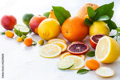 Leinwand Poster Fresh citrus fruits