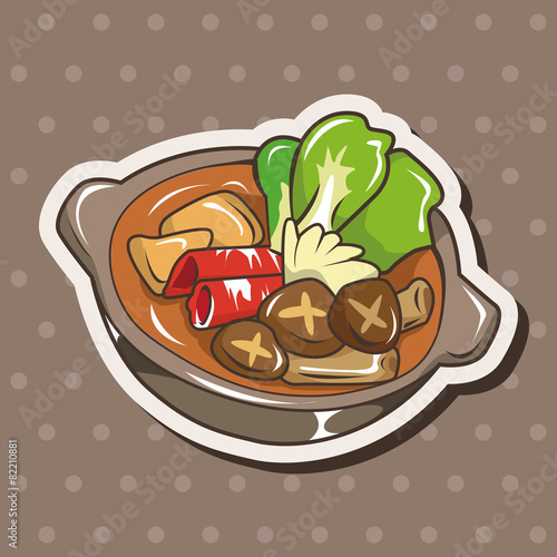Japanese food theme elements