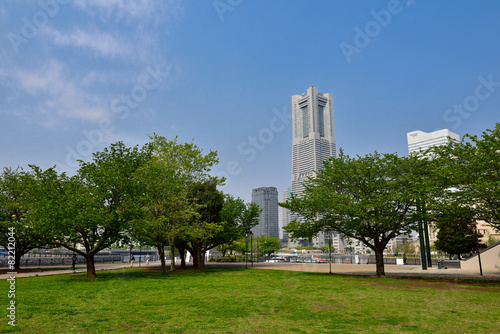 横浜みなとみらい地区の運河パーク