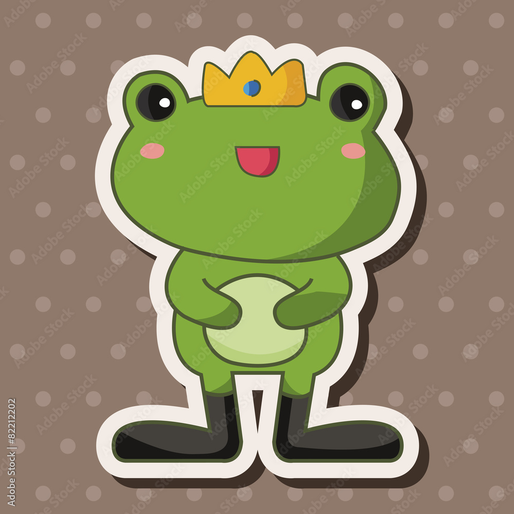Obraz premium frog prince theme elements