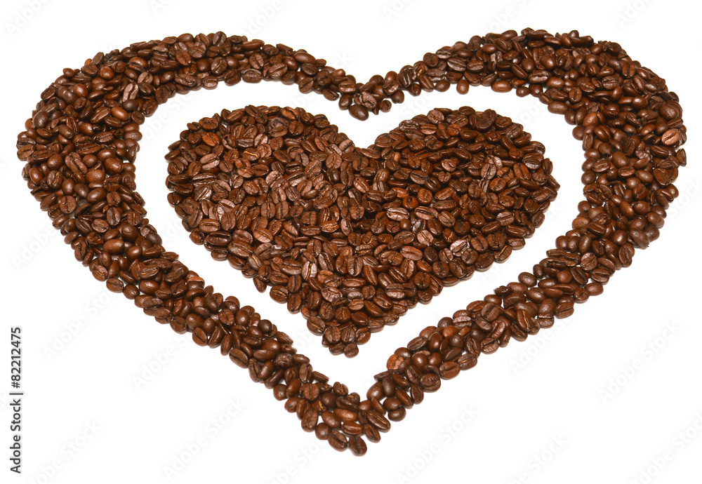 Heart from coffee beans Heart from coffee beans