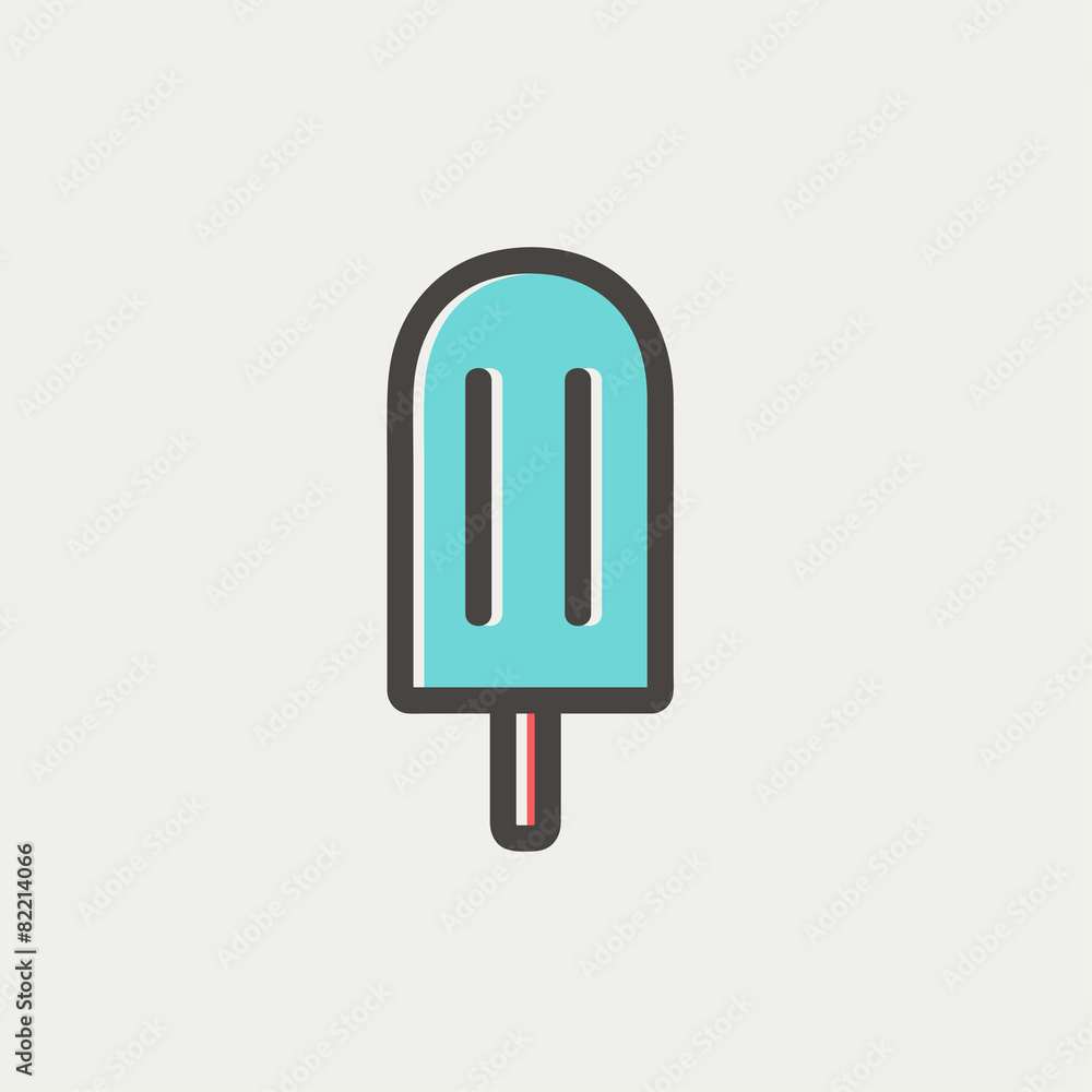 Popsicle thin line icon Popsicle thin line icon