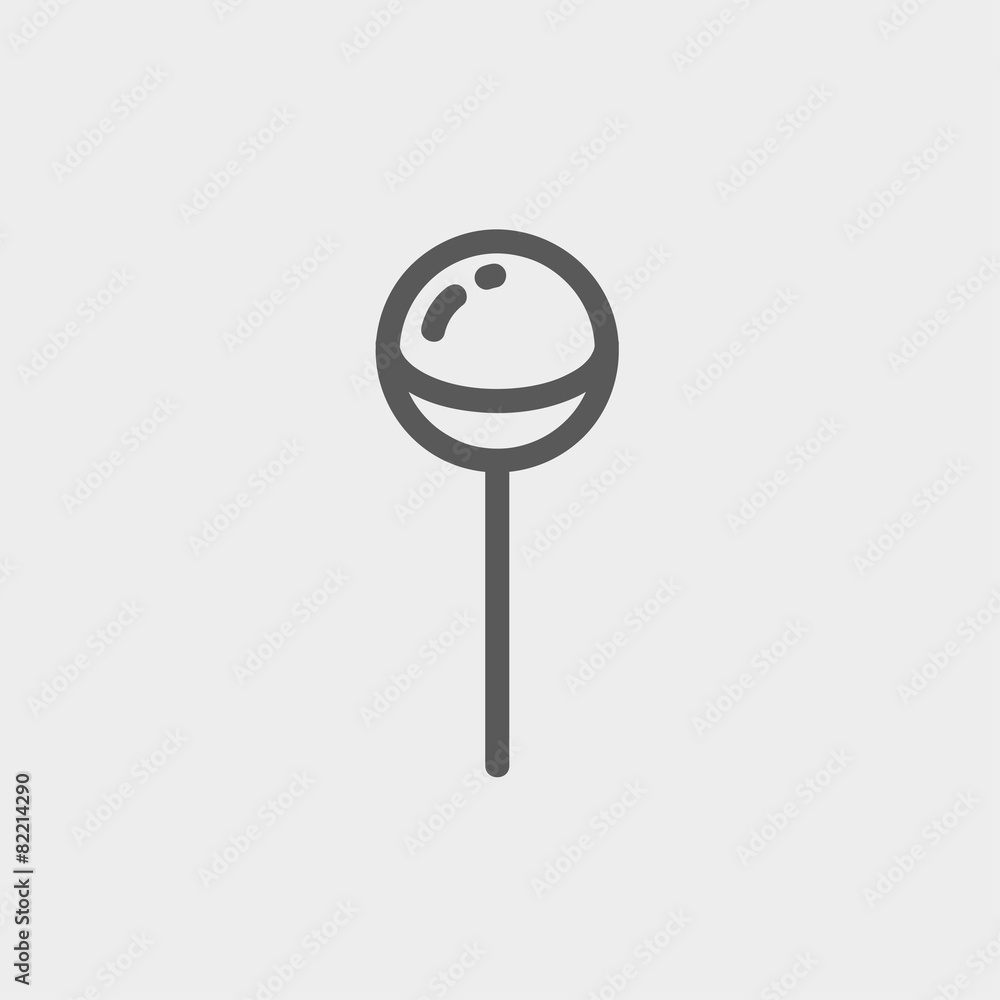 Round lollipop thin line icon Round lollipop thin line icon