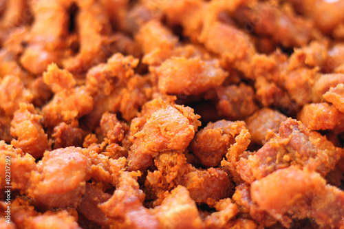 Fried pork at the market