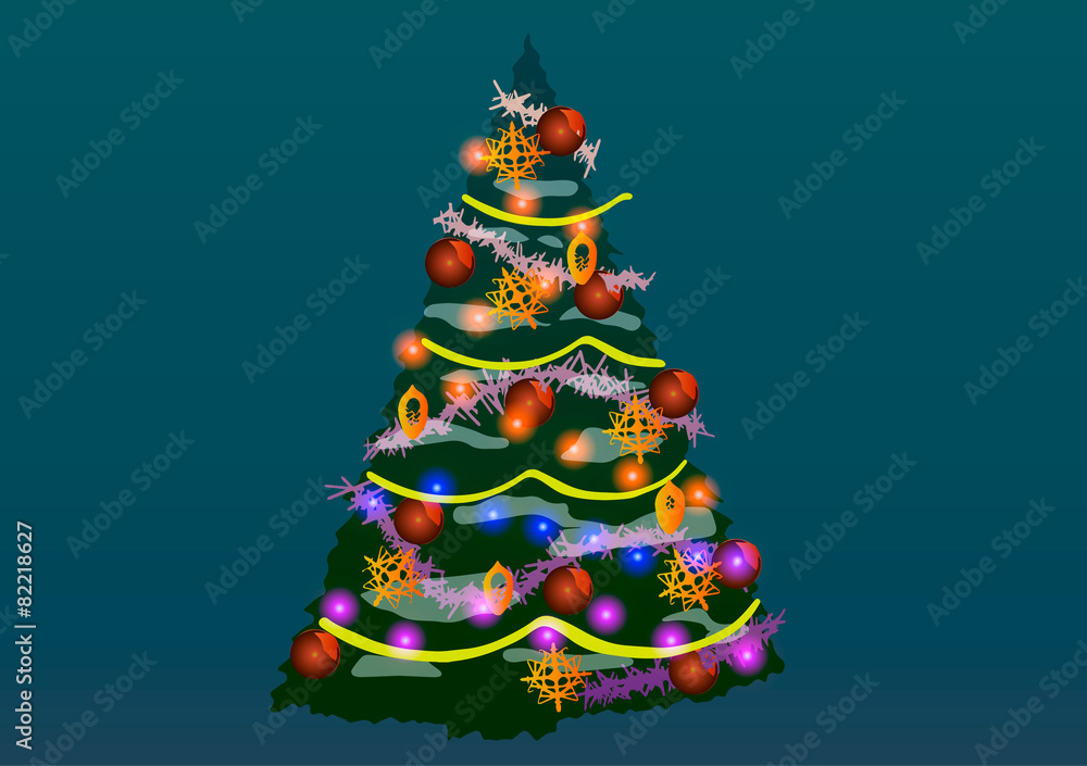 Vector Illustration. Christmas tree. Vector Illustration. Christmas tree.