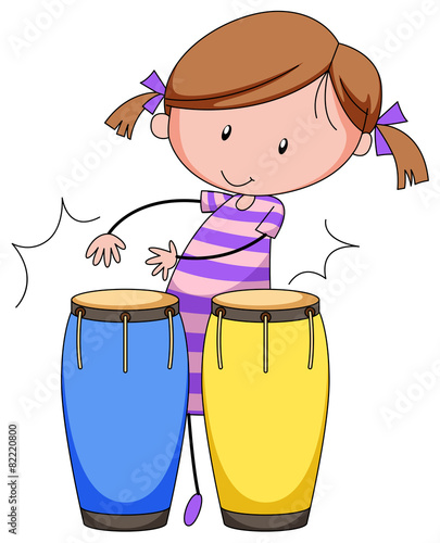 Playing drums