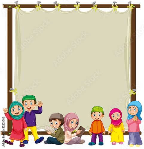 Canvas Print Muslim and sign