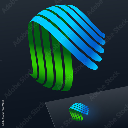 Abstract vector logo. Emblem for Business, Media, Technology