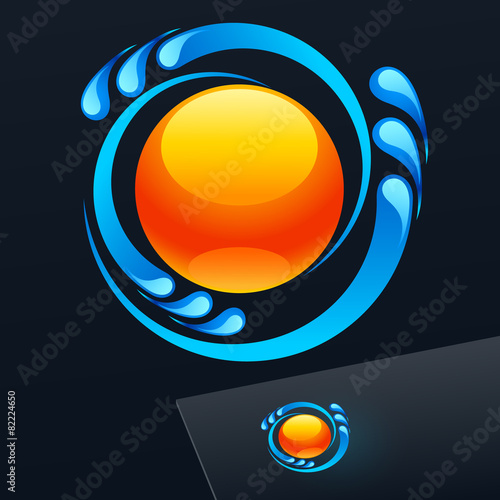 Abstract vector sign. Logo for Business, Media, Tourism
