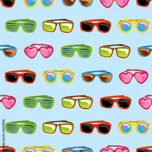 vintage sunglasses seamless pattern