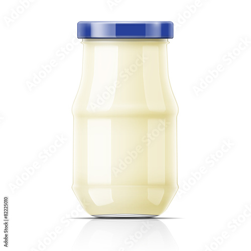 Nayonnaise in glass jar.