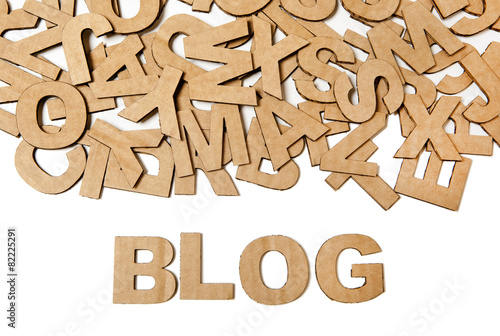 Quadro su tela Paper letters forming word Blog