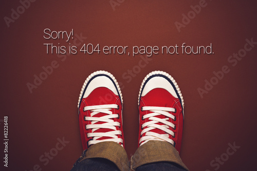 Top View of 404 Error, Page Not Found