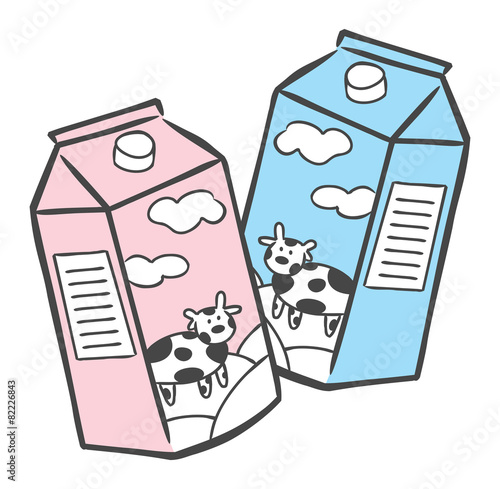 milk and dairy product doodle