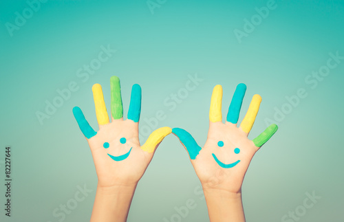 Happy smiley hands