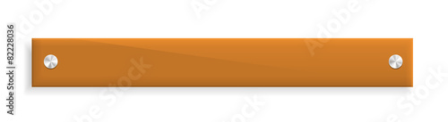 the glossy orange banner