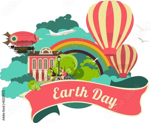 Wallpaper Mural Earth Day emblem Torontodigital.ca