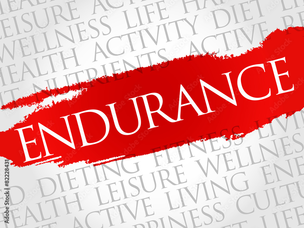 ENDURANCE word cloud, fitness, sport, health concept ENDURANCE word cloud, fitness, sport, health concept