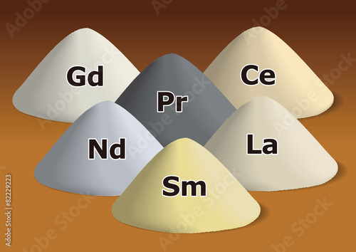 Rare earth elements(REE) image illustration