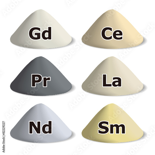 Rare earth elements(REE) image illustration