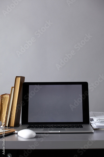 Workspace with computer in office