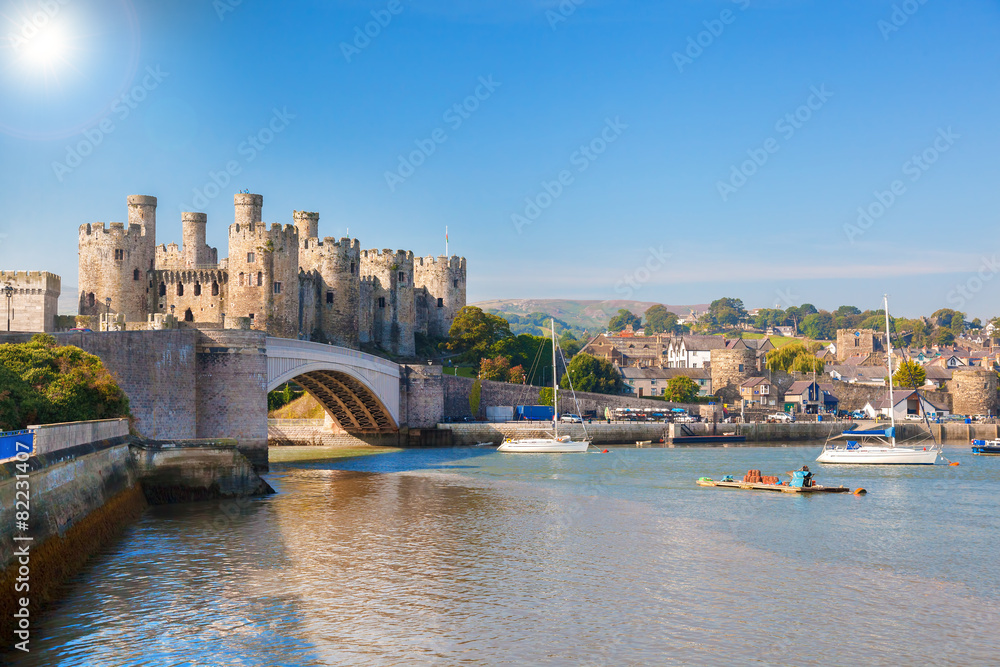 Conwy Castle in Wales, United Kingdom, series of Walesh castles