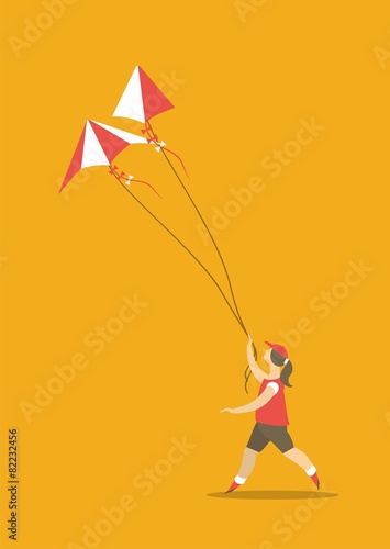Girl and kite