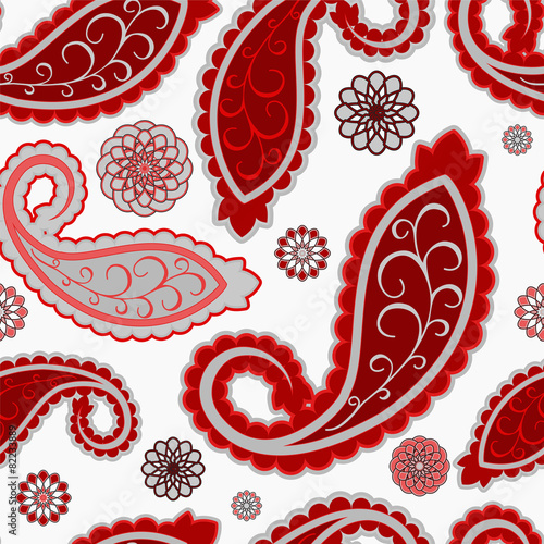 seamless paisley background. vector illustration
